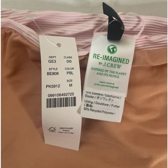 J Crew Pink High Rise Cheeky Bikini Bottom - Size‎ Medium - Picture 5 of 5